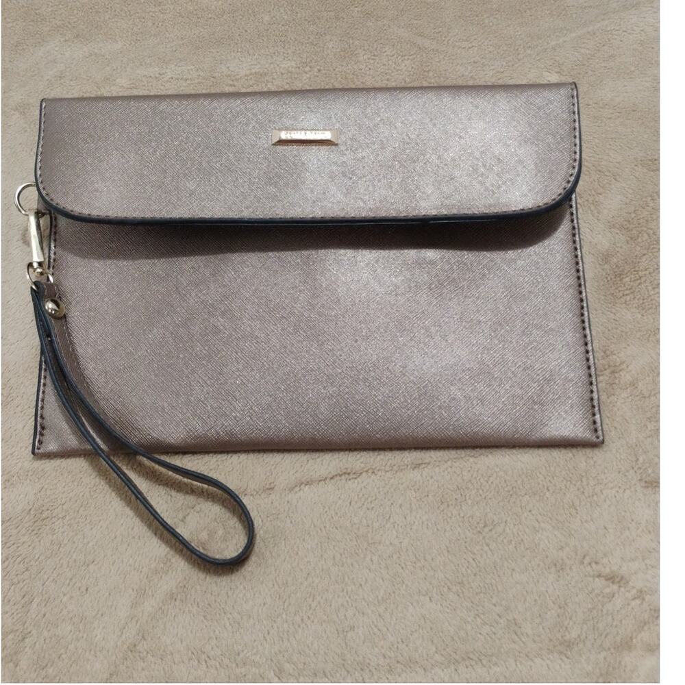 ELIM & PAUL FAUX LEATHER CLUTCH HANDBAG